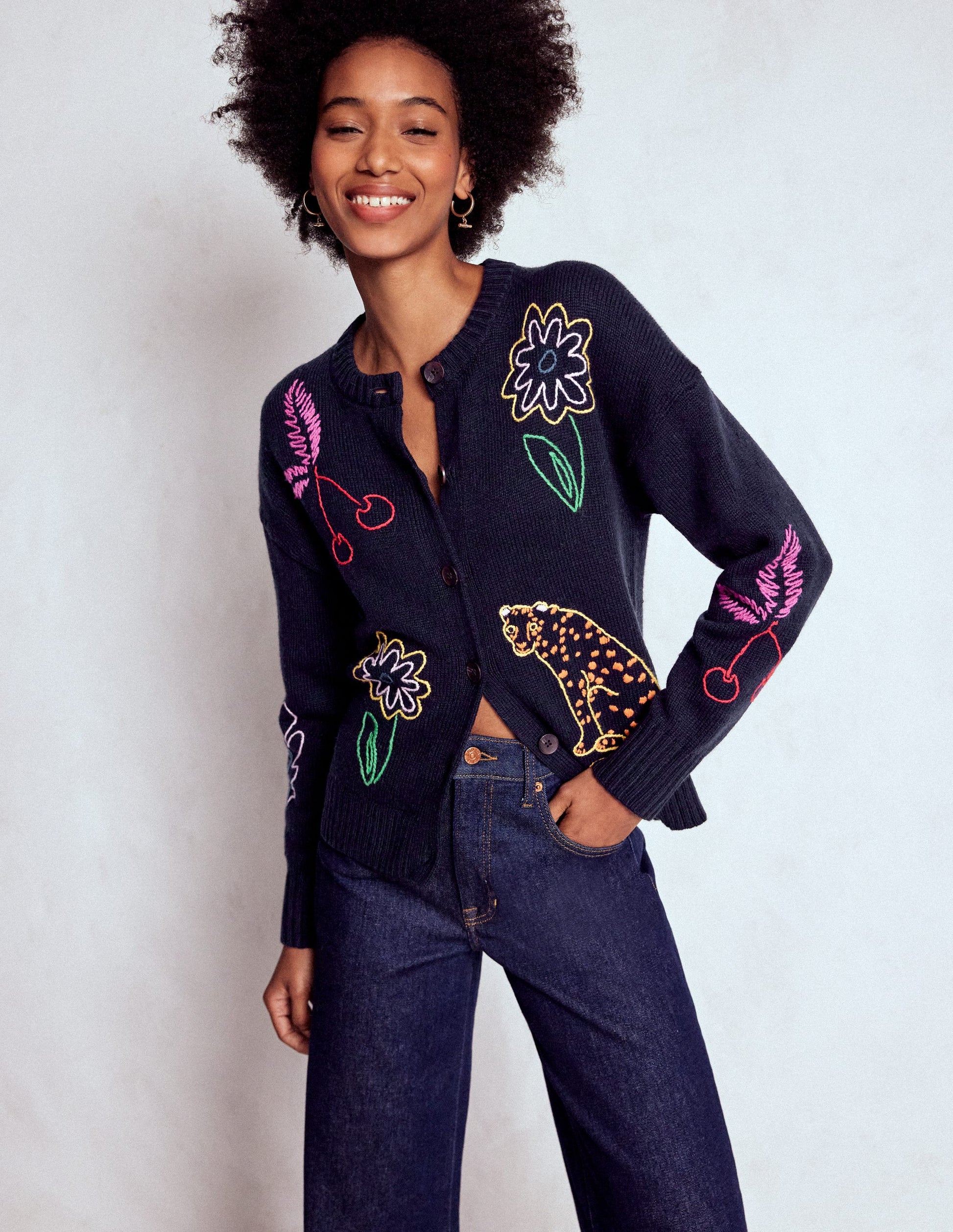 Natalie Embroidered Cardigan-Navy Embroidery-5