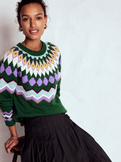 Eleanor Fair Isle Jumper-Courtyard Melange-2