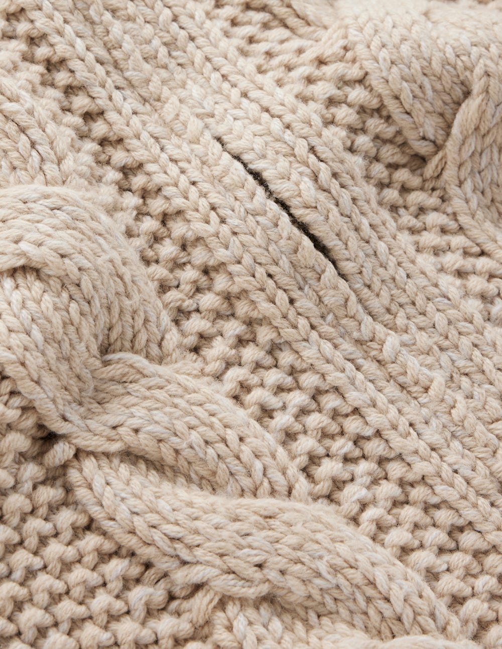 Chunky Marled Cardigan-Oatmeal