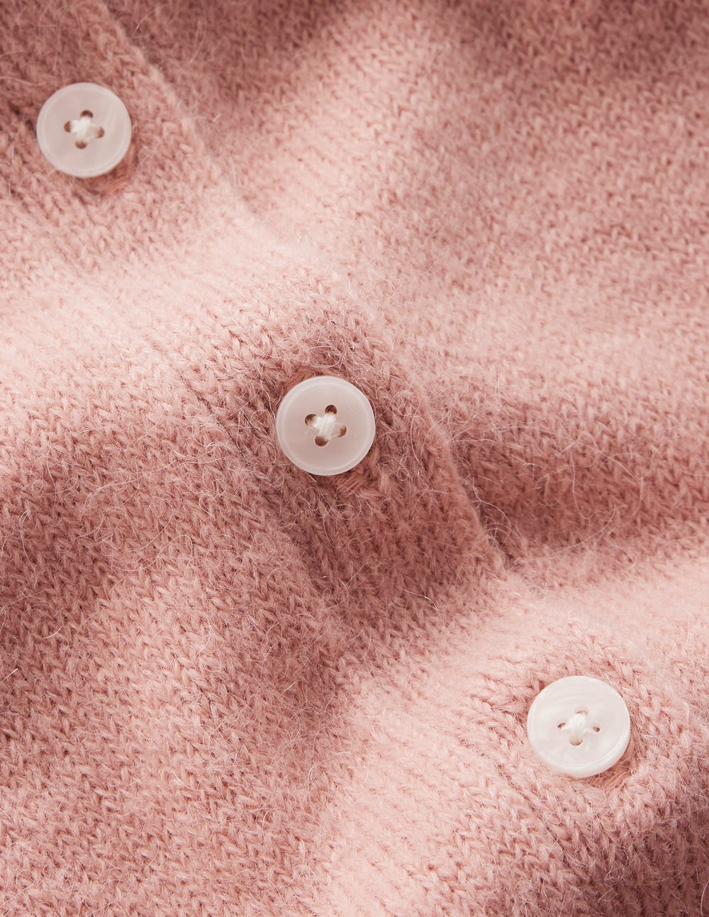 Collared Tie Front Cardigan-Misty Rose Pink - Image 6