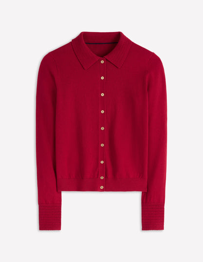 Briony Stitch Cardigan-Red Liquorice-6