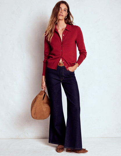 Briony Stitch Cardigan-Red Liquorice-5