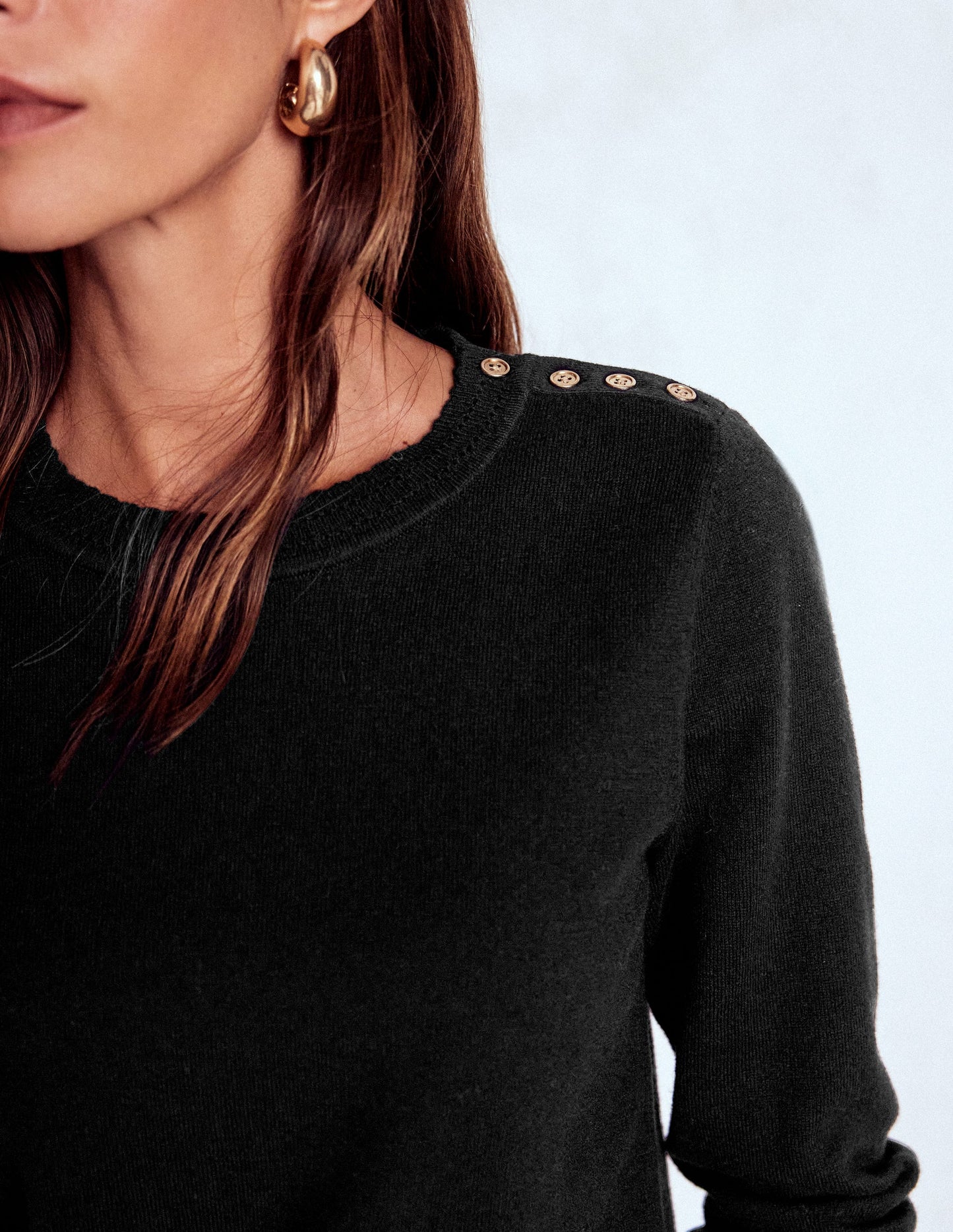 Briony Stitch Jumper-Black