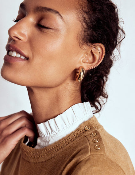 Briony Stitch Jumper-Camel Melange