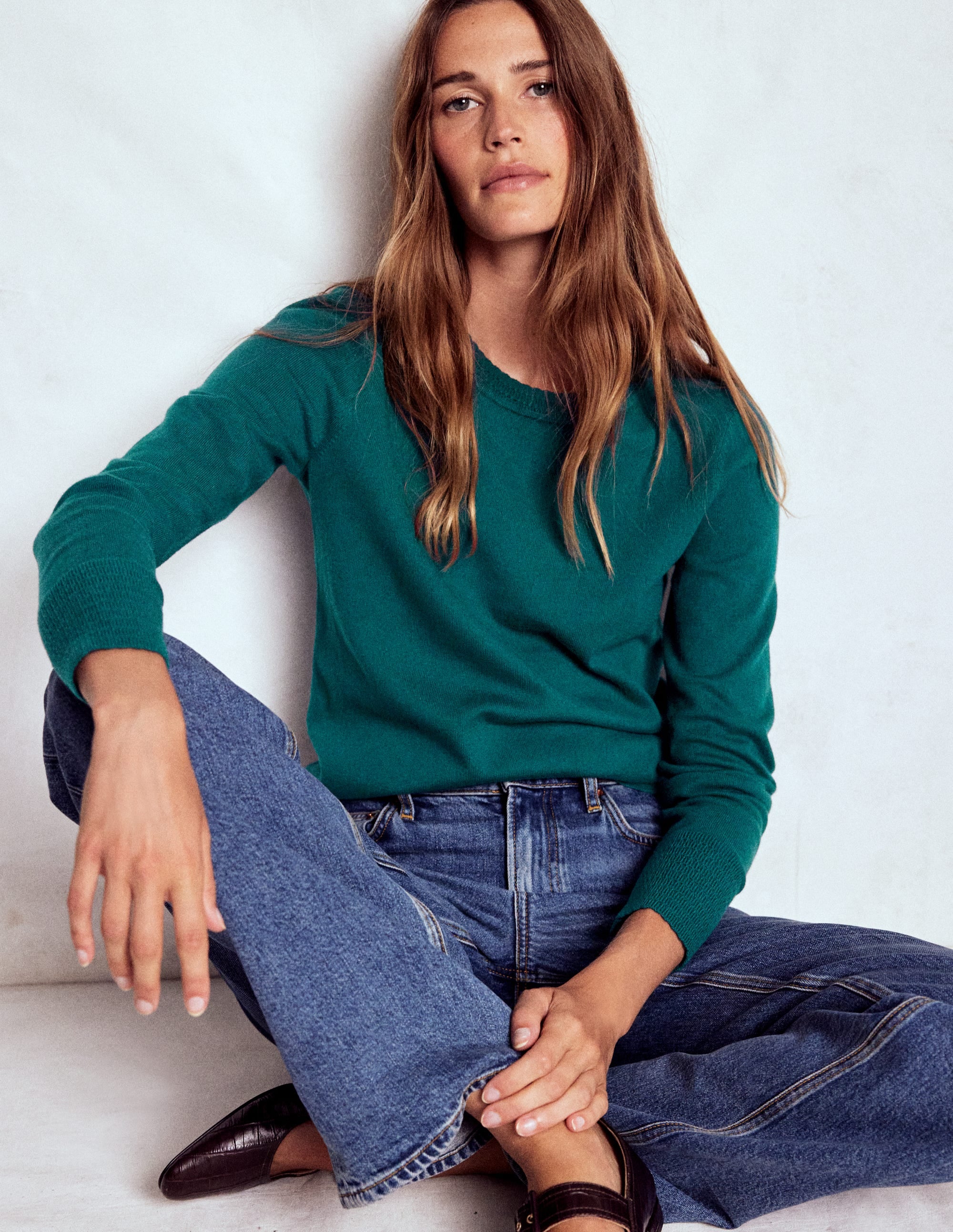 Briony Stitch Jumper-Drake Green - Image 4