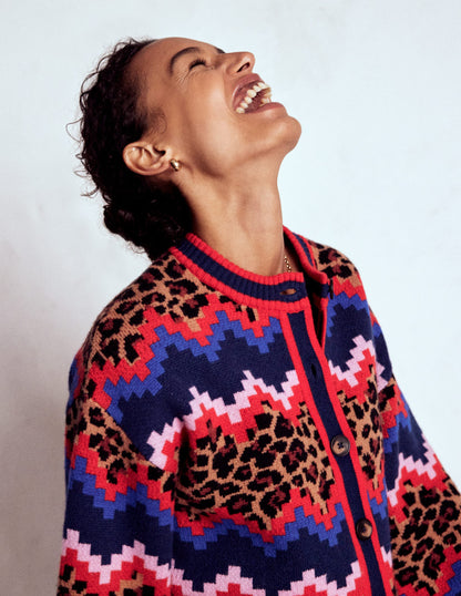 Abi Jacquard Cardigan-Multi Fair Isle, Leopard-6