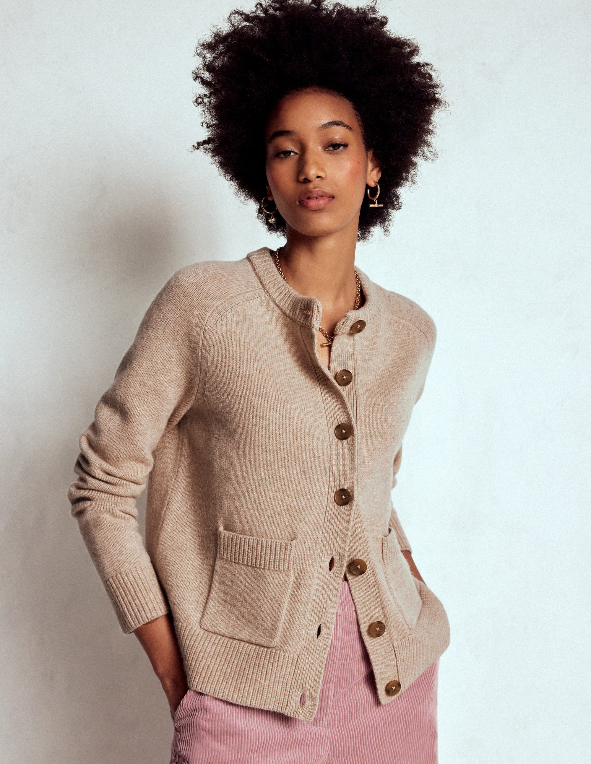 Marion Merino Cardigan-Linen - Image 1