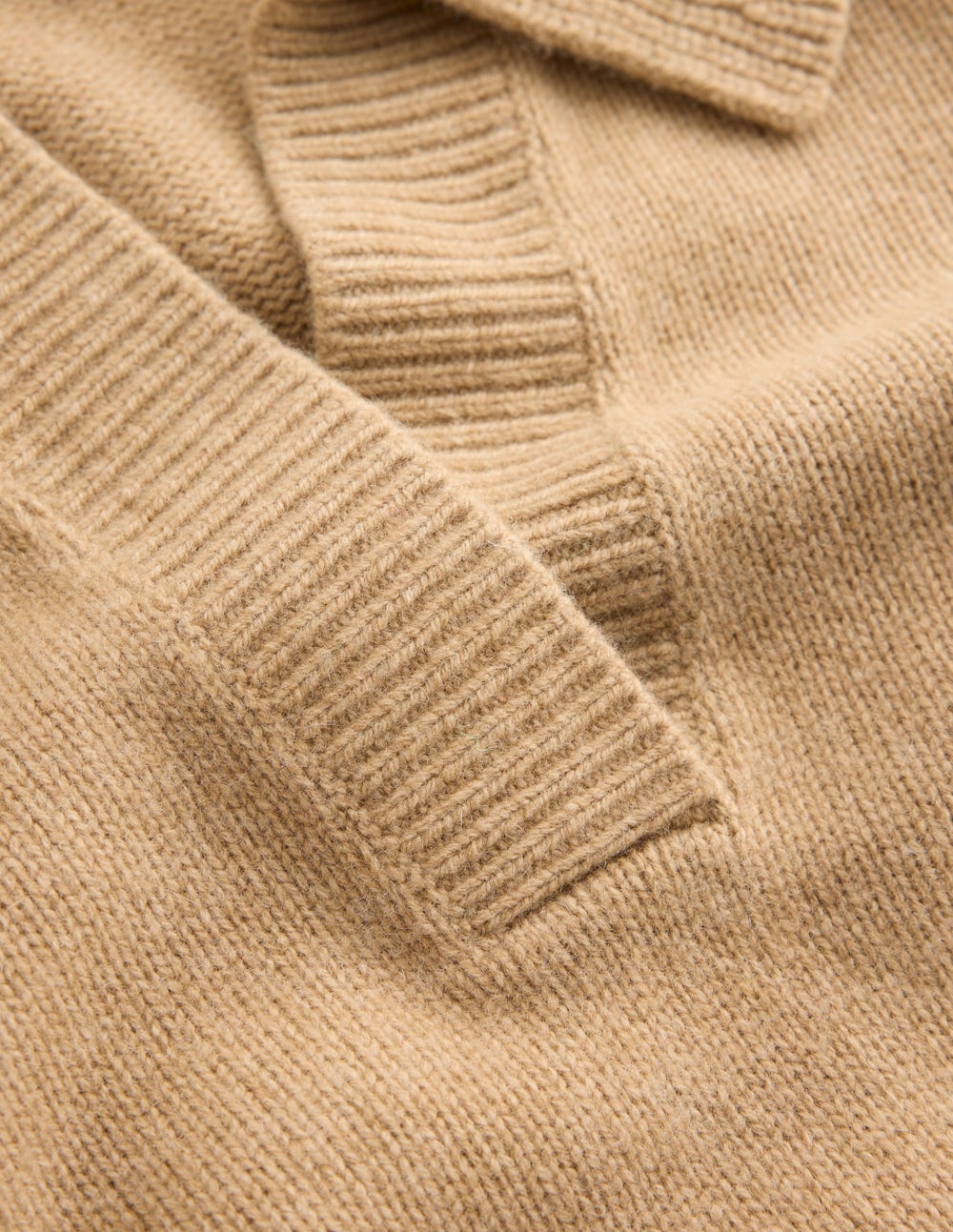 Marion Merino Henley Jumper-Camel Melange - Image 6