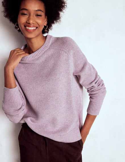 Marion Merino Jumper-Lilac Frost Purple
