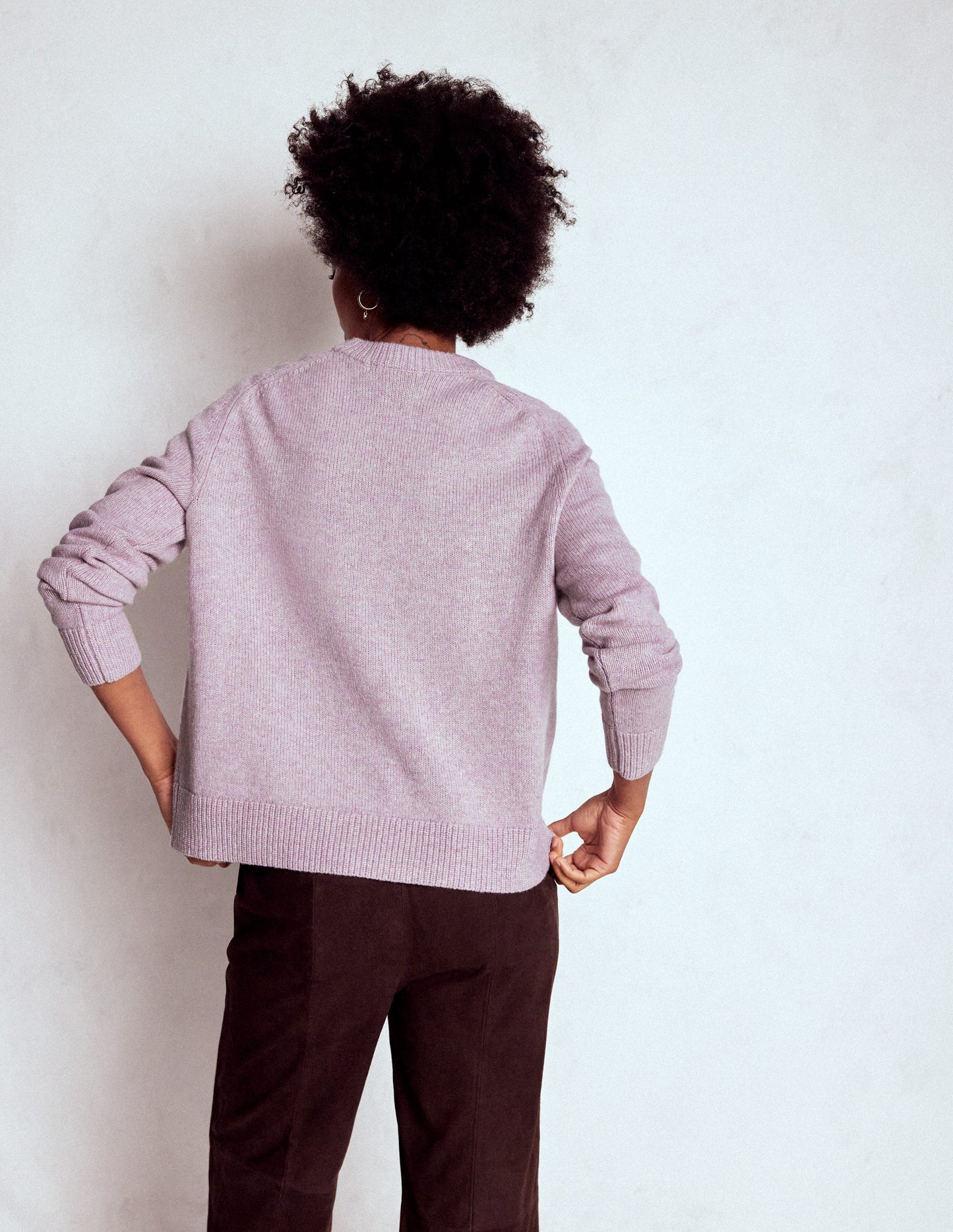 Marion Merino Jumper-Lilac Frost Purple