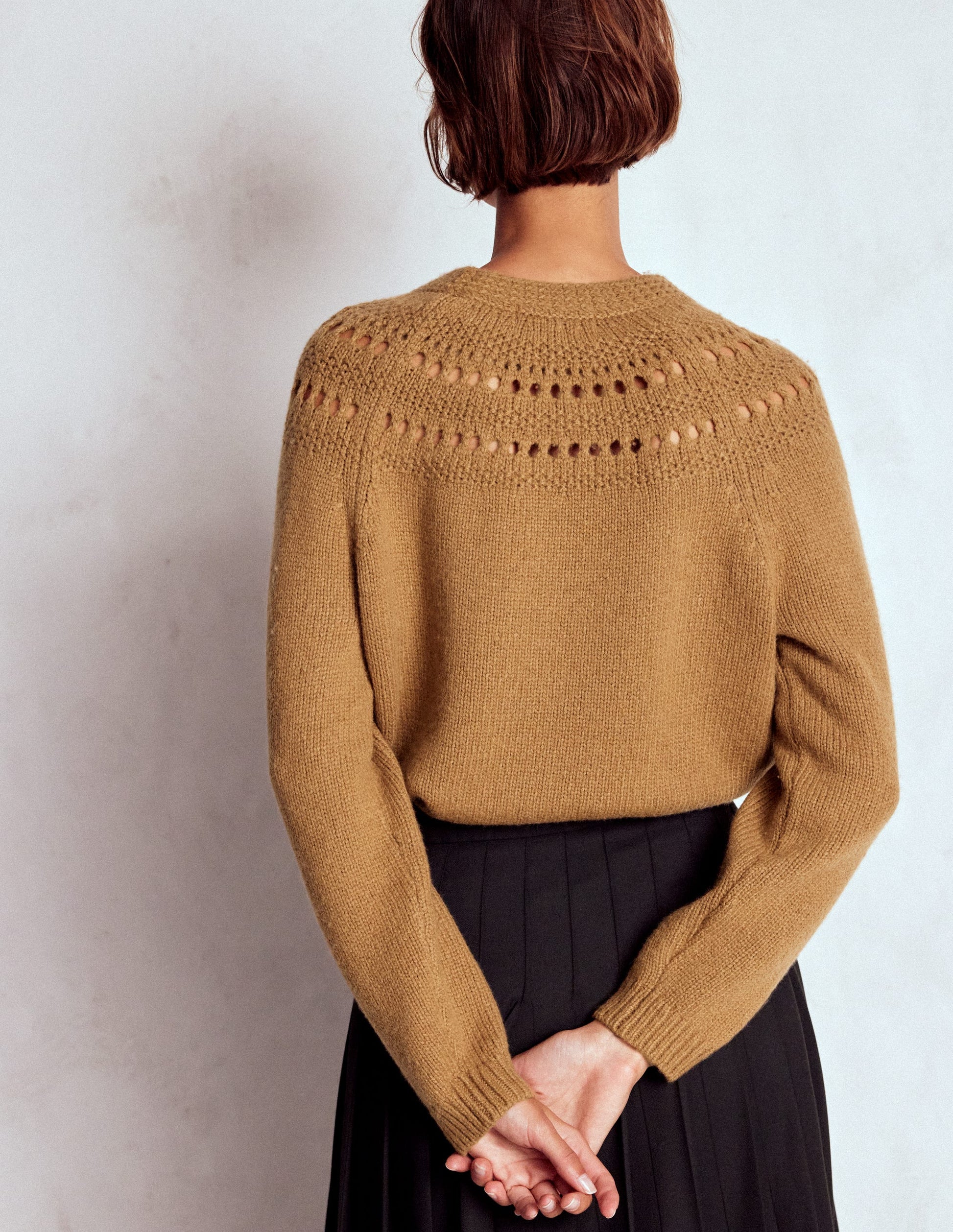 Fluffy Chunky Jumper-Camel Melange-4