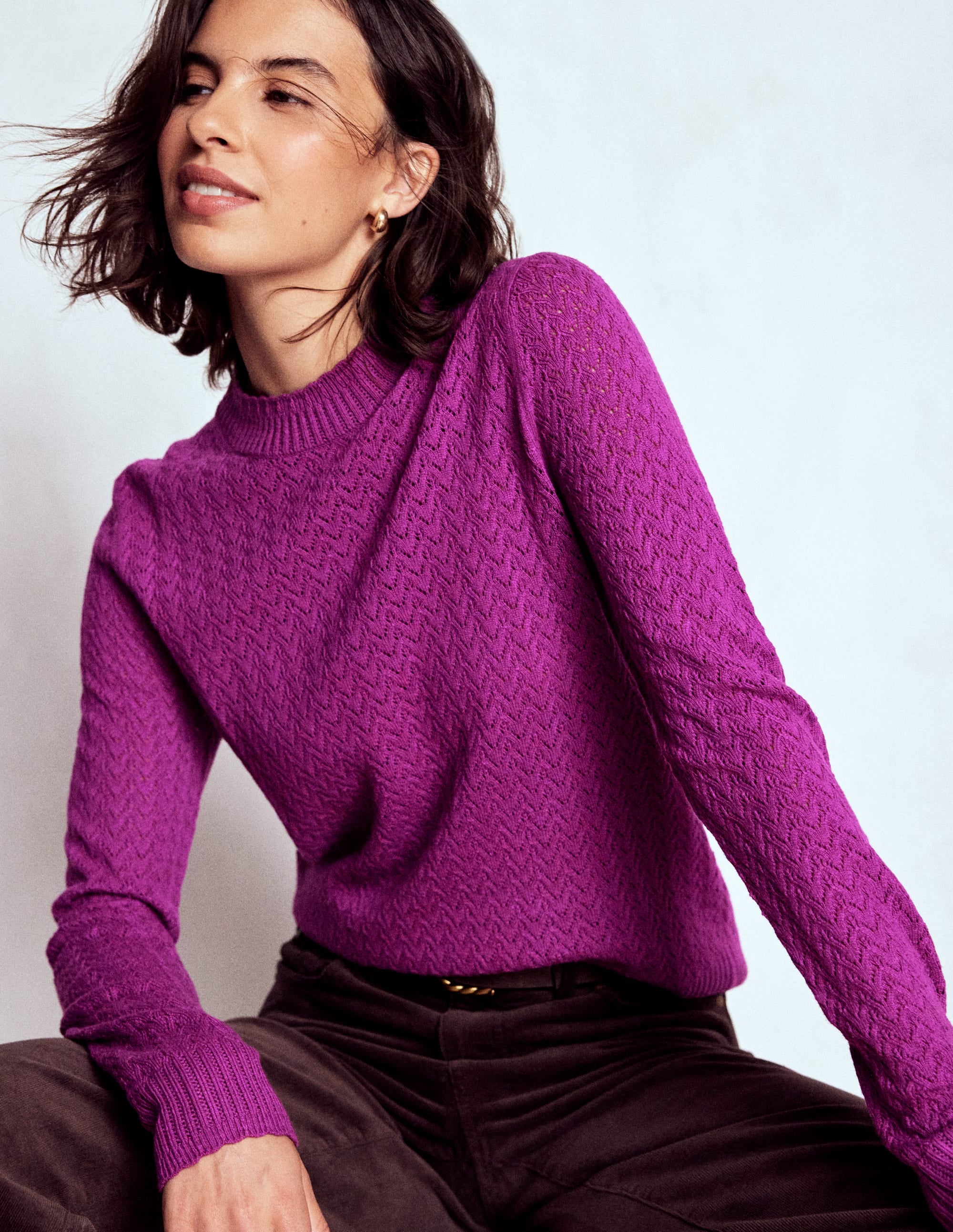 Diane Pointelle Jumper-Regal Purple - Image 1