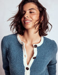 Holly Boucle Knitted Jacket-Denim Blue Boucle