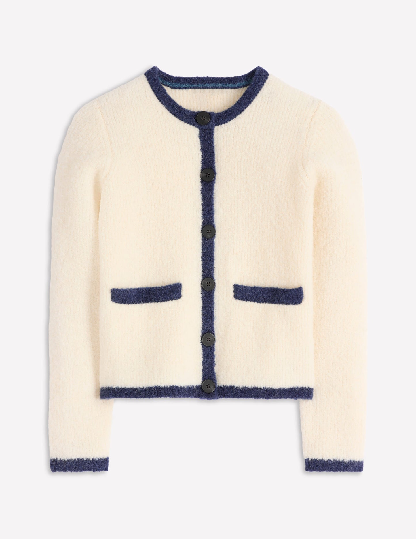 Holly Boucle Knitted Jacket-Warm Ivory, Boucle