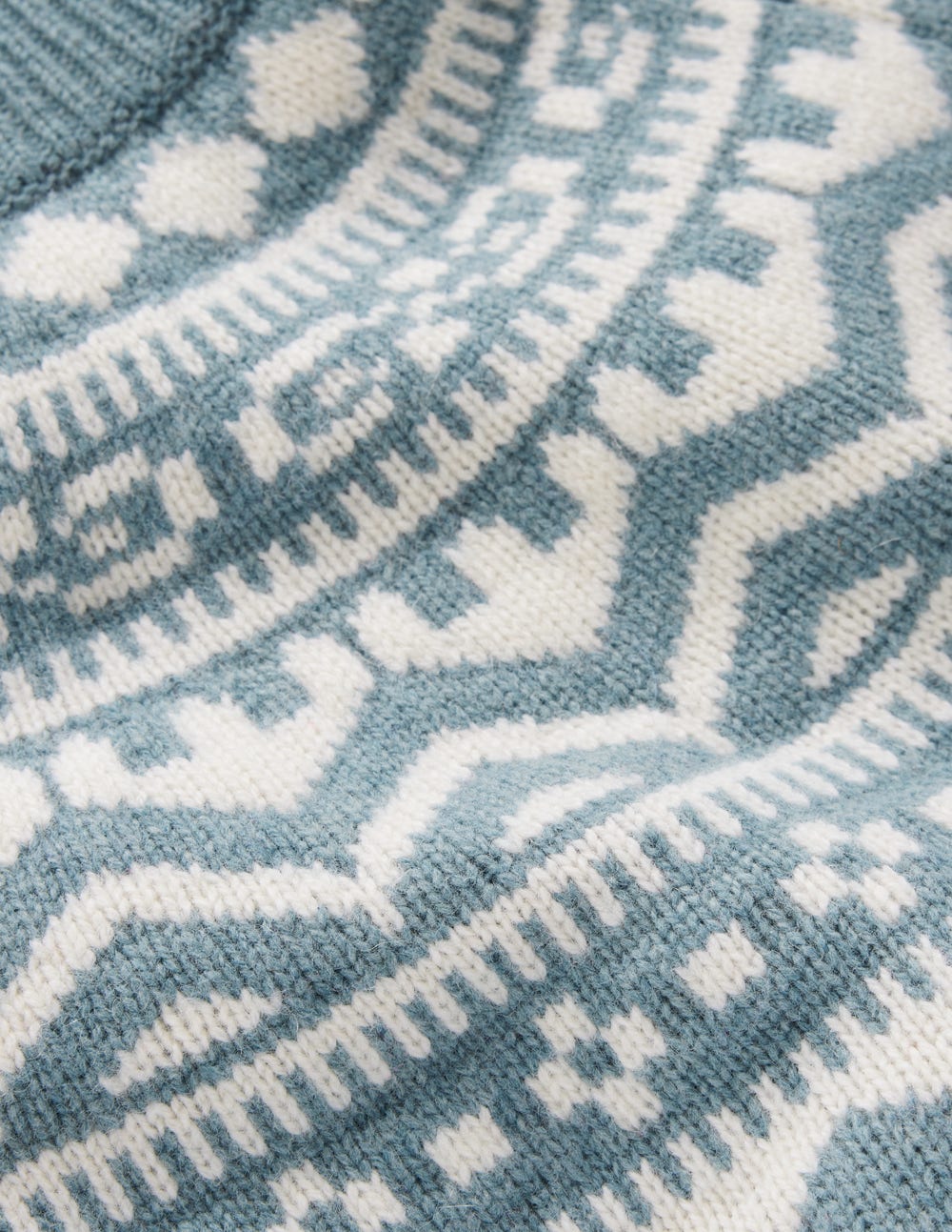 Marion Merino High Neck Jumper-Cloud Blue, Fair Isle - Image 7