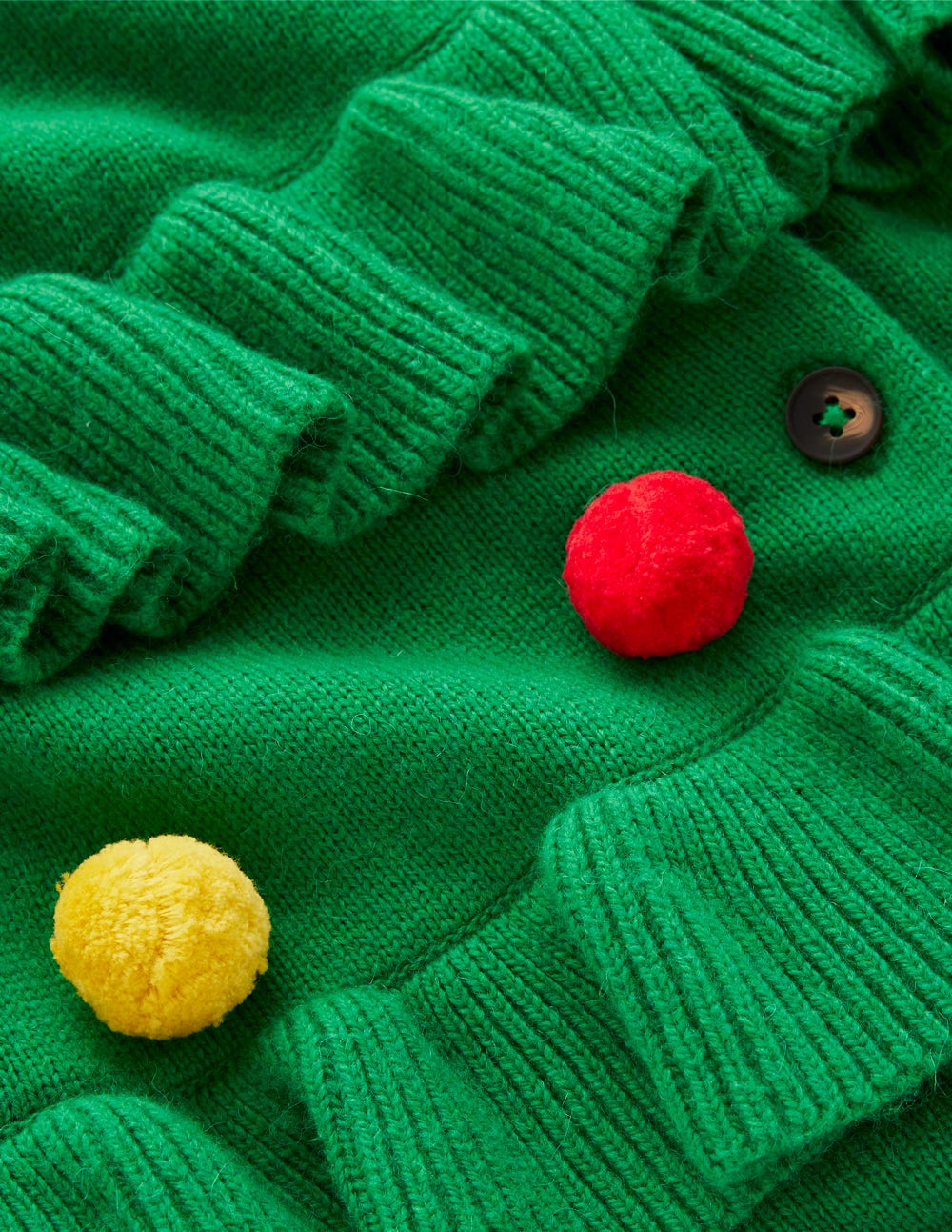 Festive Embroidered Cardigan-Sapling Green-7