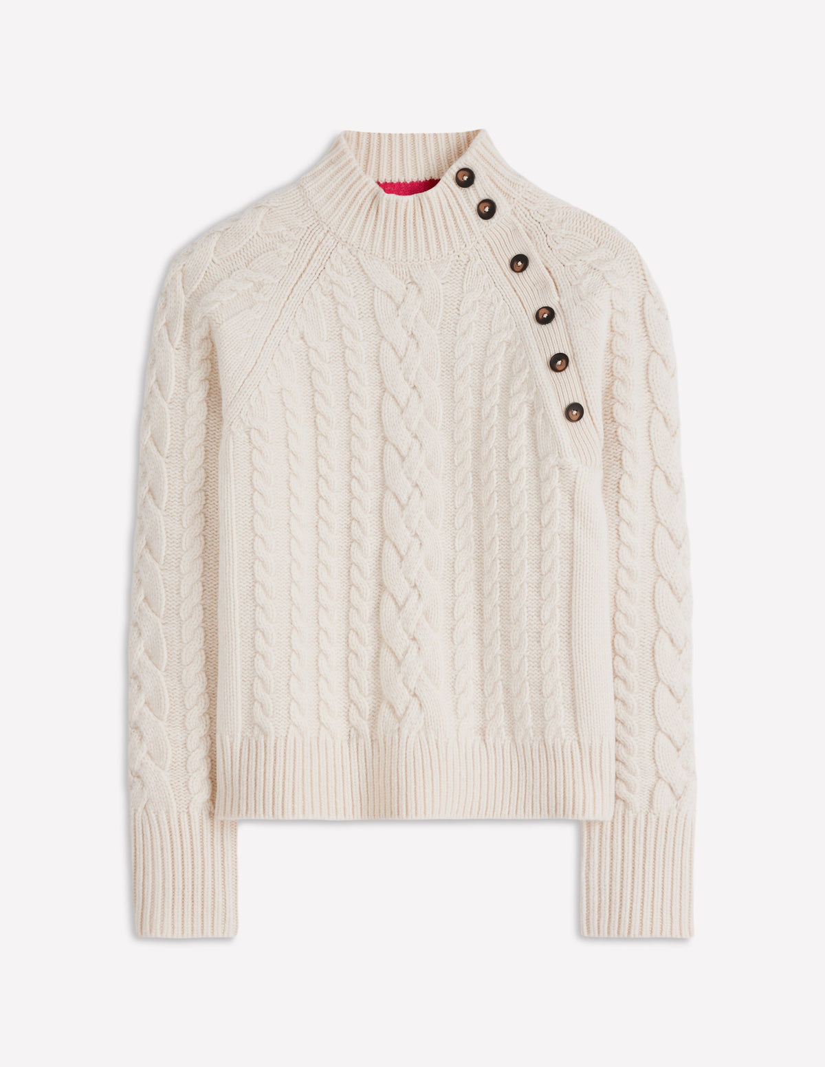 Amara Merino Cable Jumper-Warm Ivory - Image 8