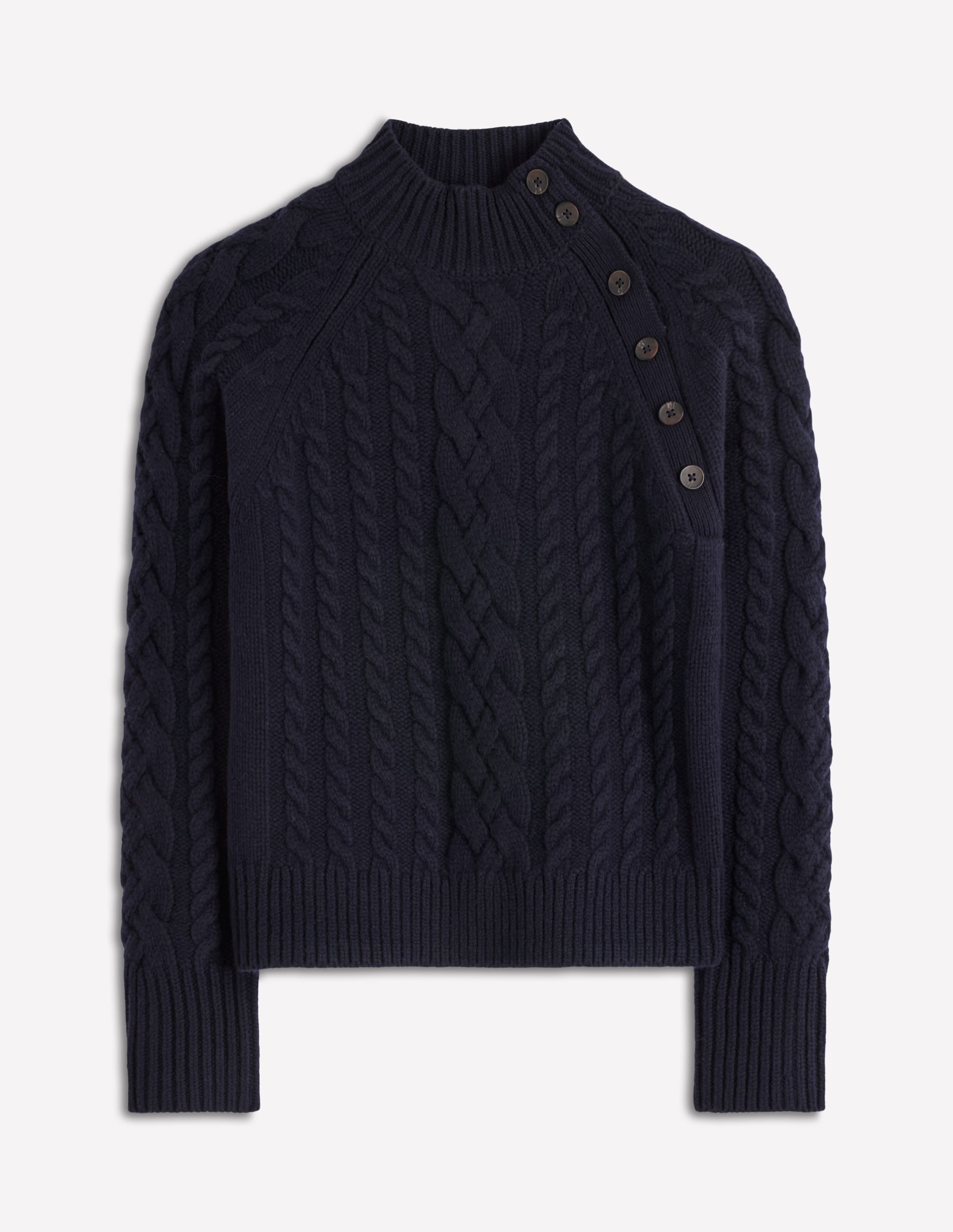 Amara Merino Cable Jumper-Navy - Image 5