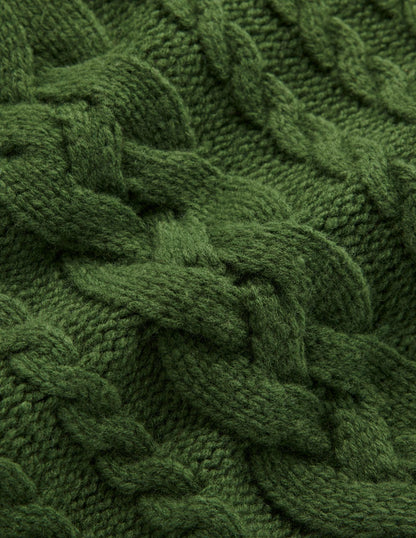 Amara Merino Cable Tank-Green Fir-7