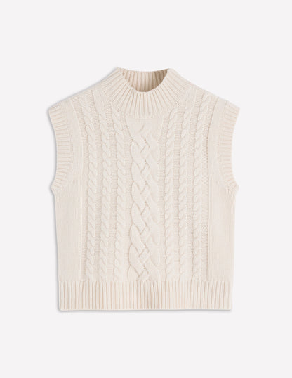 Amara Merino Cable Tank-Warm Ivory-6