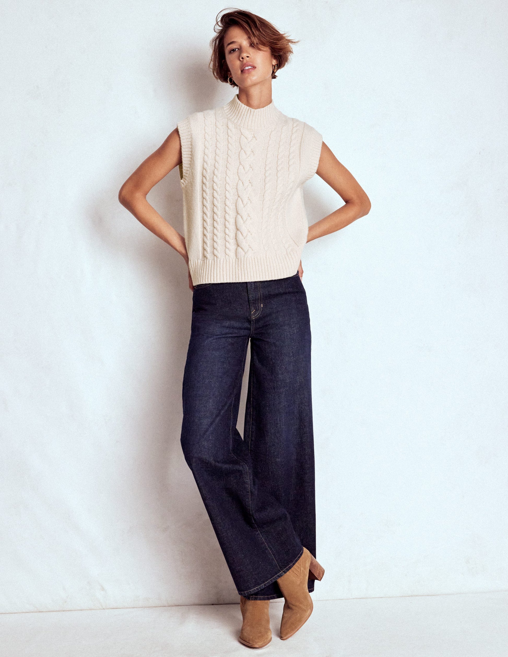 Amara Merino Cable Tank-Warm Ivory-4