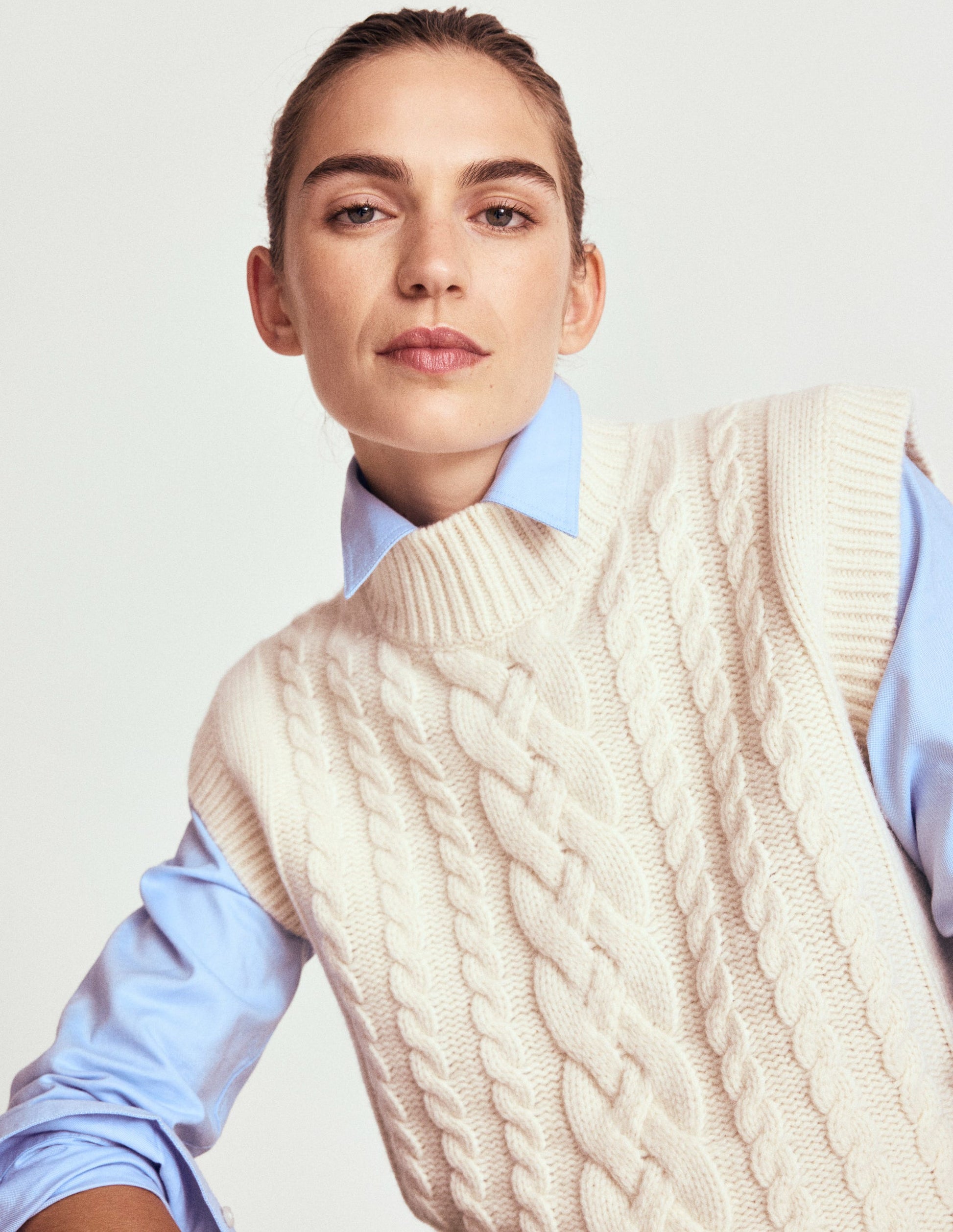 Amara Merino Cable Tank-Warm Ivory-6