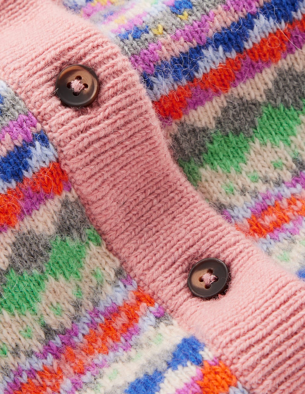 Edie Fair Isle Knitted Shirt-Pink Heritage Fair Isle-6
