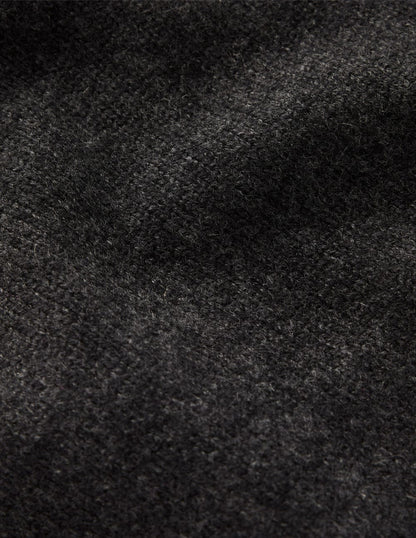 Cashmere Ribbed Trim Tank-Charcoal Melange-7