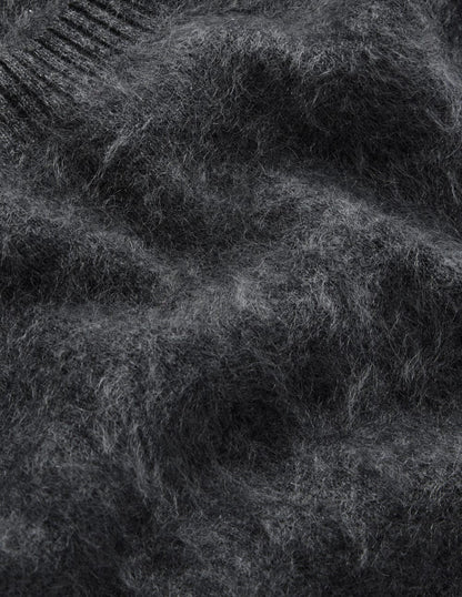 Brushed Cashmere Jumper-Slate Grey-6