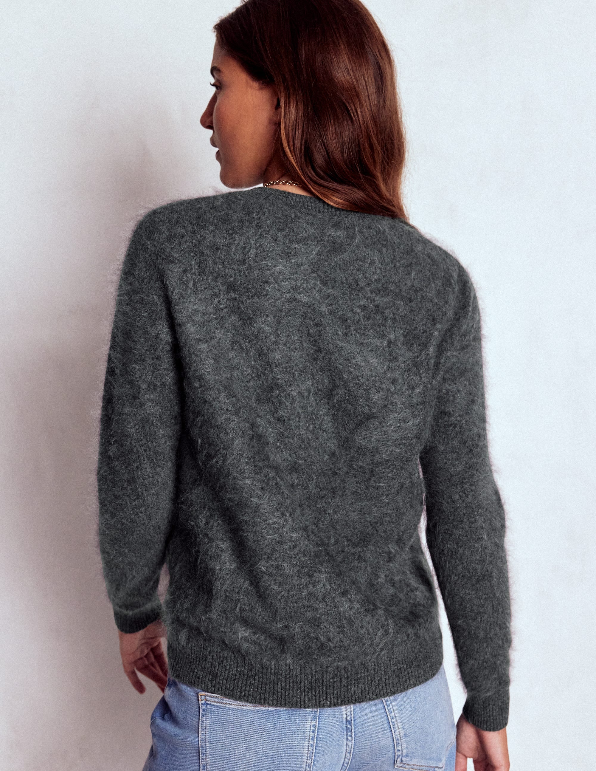Kat Brushed Cashmere Jumper-Slate Grey - Image 3