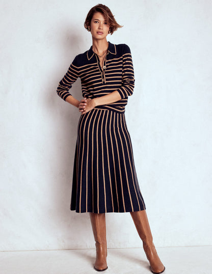 Liz Henley Jumper-Navy / Camel-5