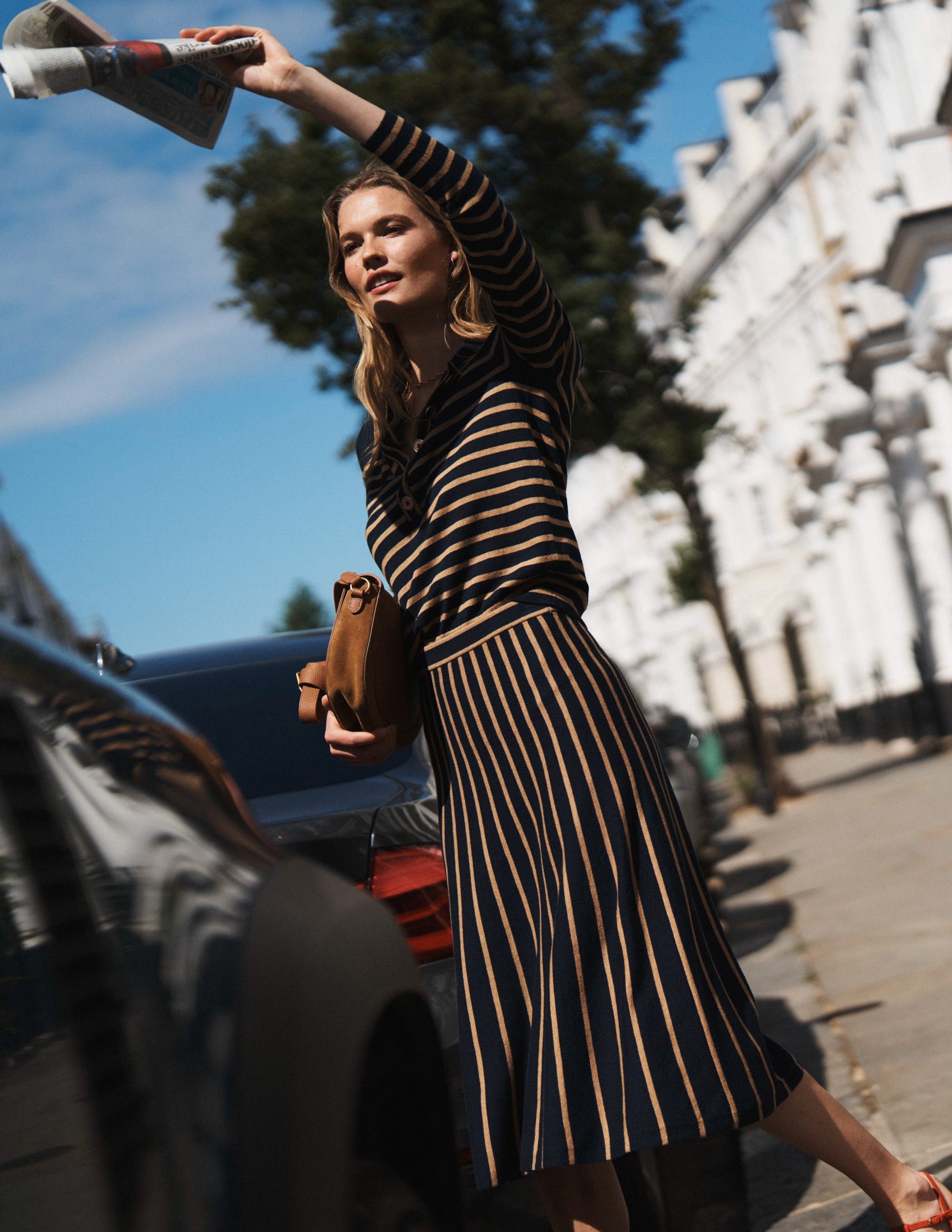 Liz Henley Jumper-Navy / Camel-1