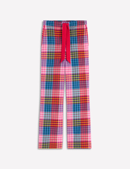 Brushed Cotton Pyjama Trousers-Rainbow Blanket Check-6