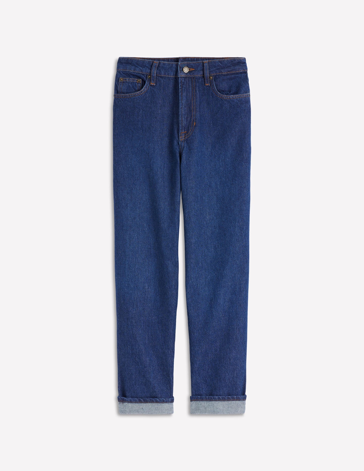 Mid Rise Relaxed Jeans-Indigo