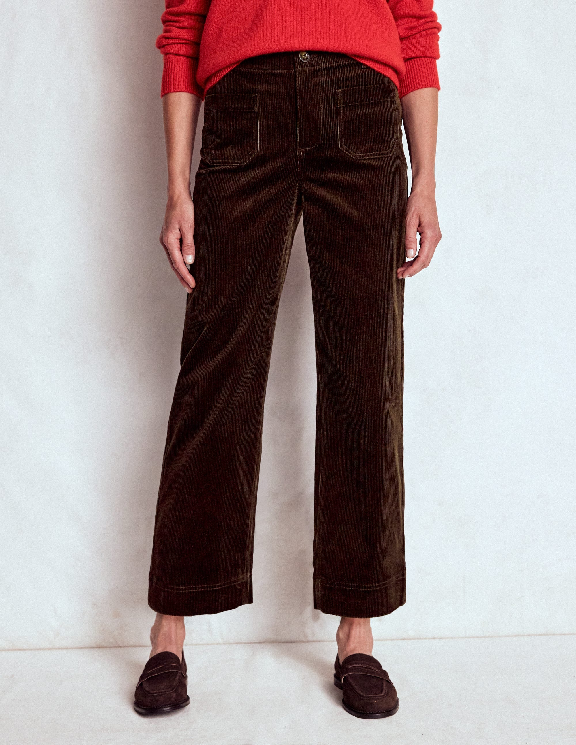 Primrose Cord Trousers-Espresso - Image 4