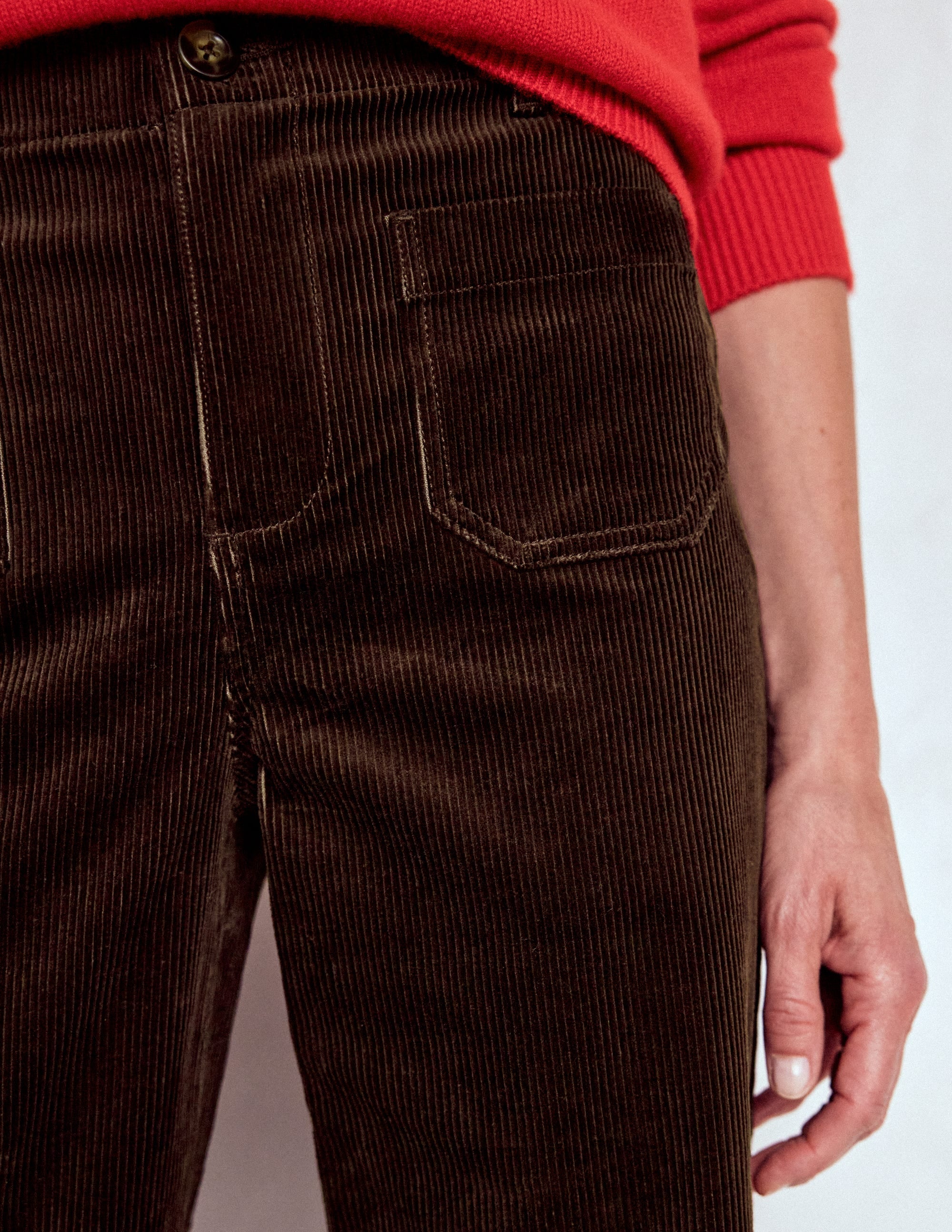 Primrose Cord Trousers-Espresso - Image 5