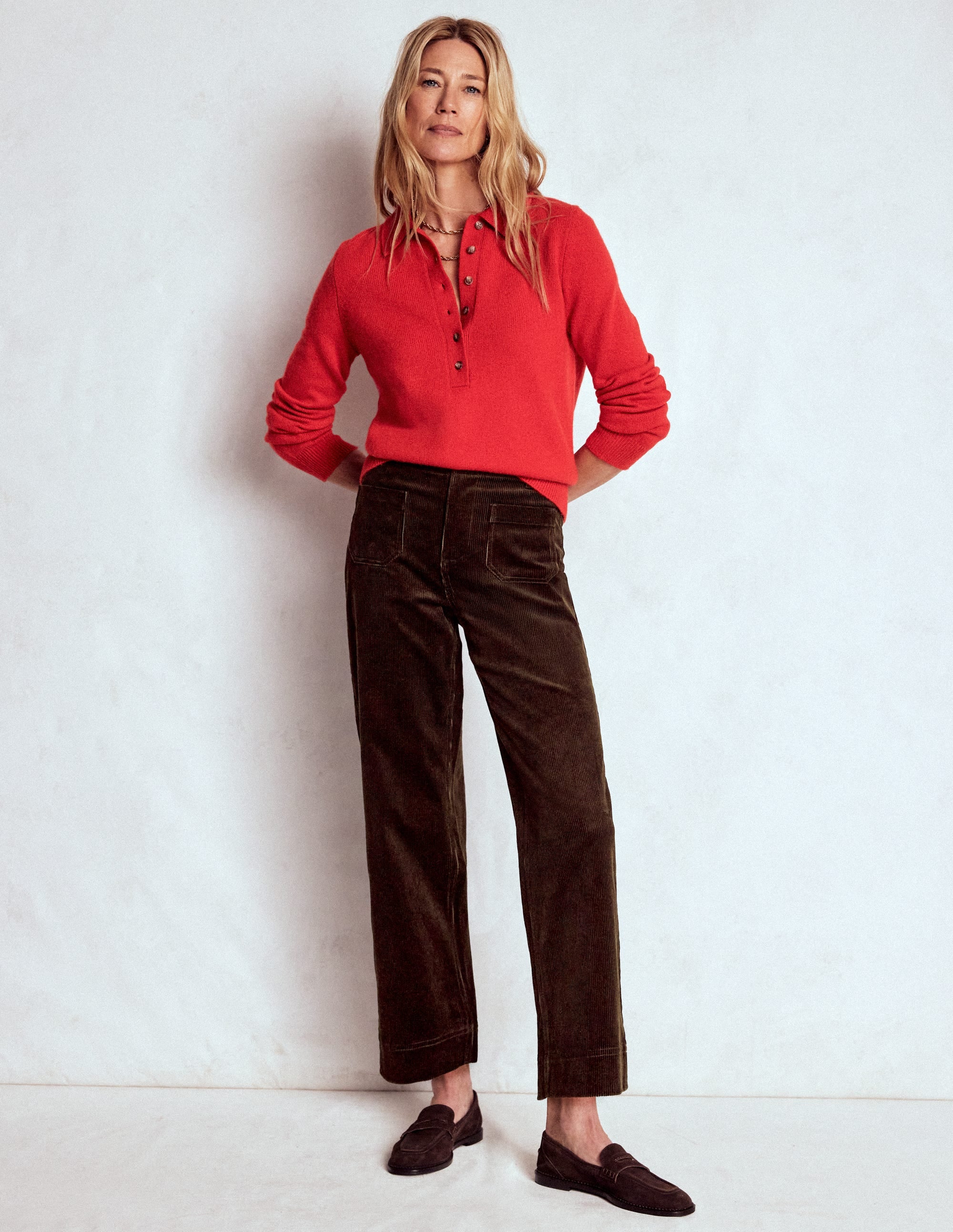 Primrose Cord Trousers-Espresso - Image 6