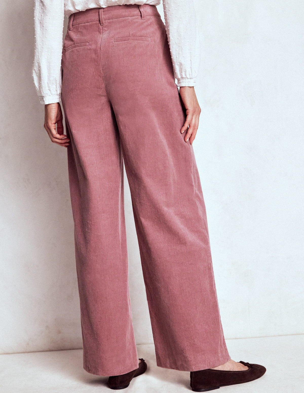 Belgravia Chunky Cord Trousers-Blushing Rose - Image 3