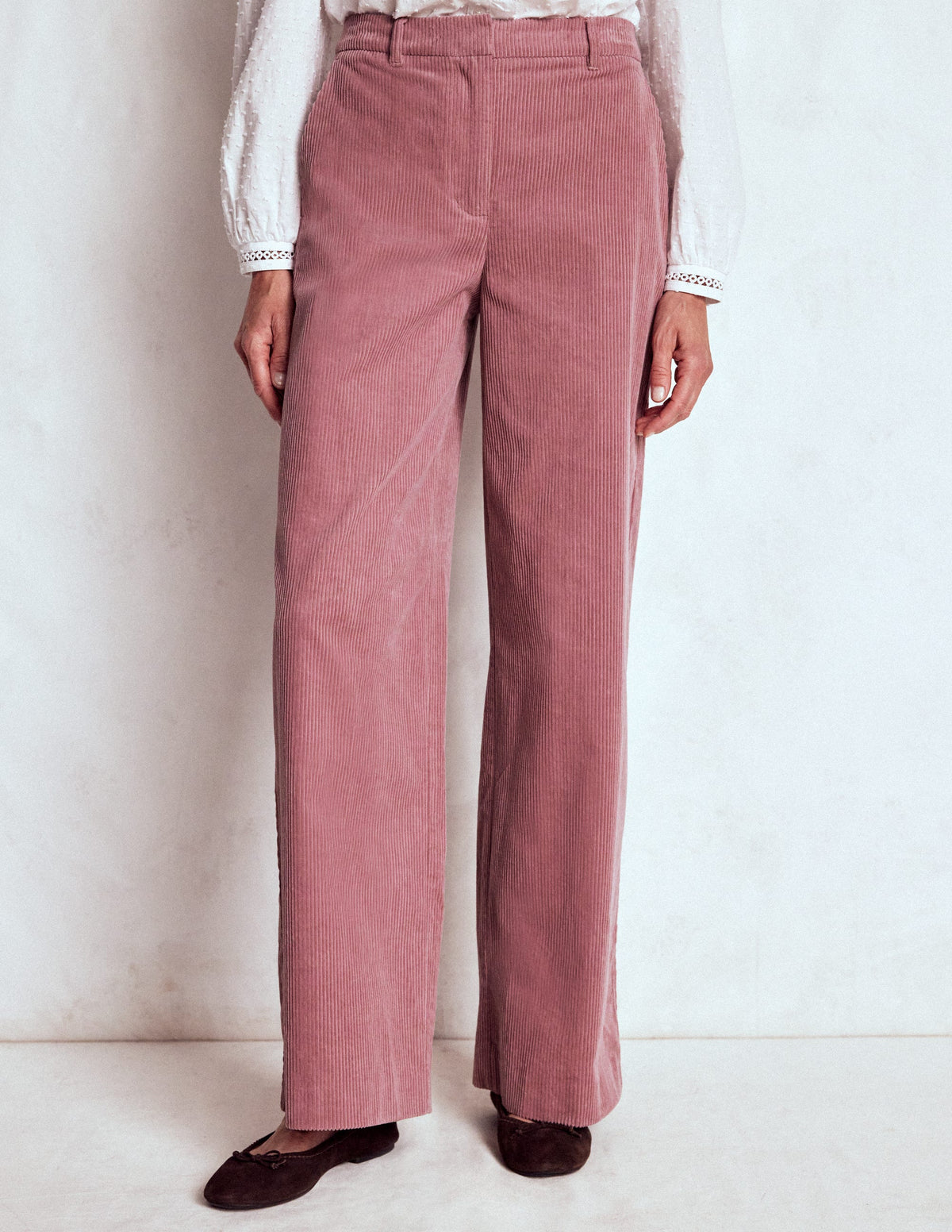 Belgravia Chunky Cord Trousers-Blushing Rose - Image 4