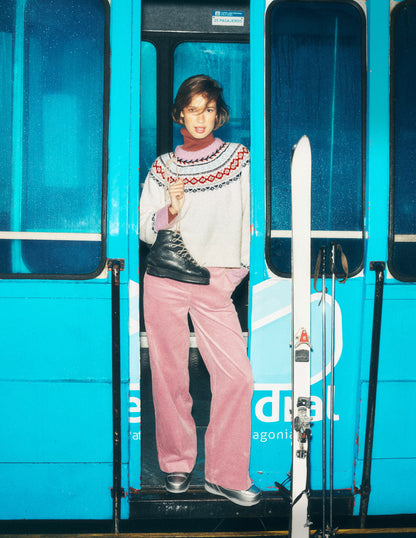 Belgravia Cord Trousers-Blushing Rose-7