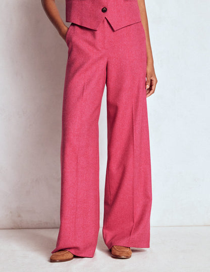 Belgravia Wool Trousers-Red and Pink Wide Herringbone-5