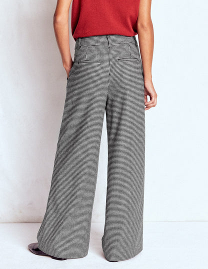Kensington Wool Trousers-Black and Ivory Puppytooth-3