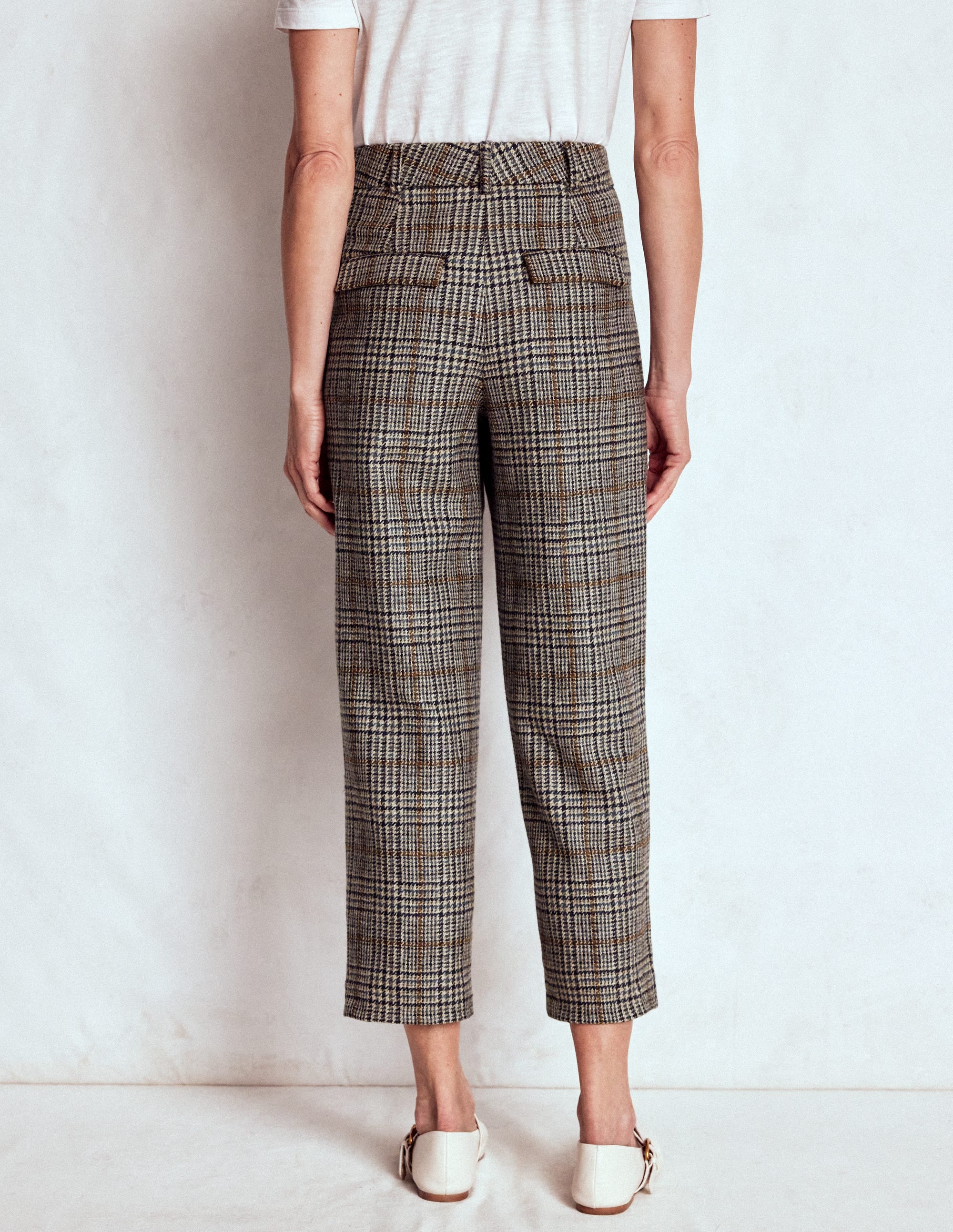 Bloomsbury Wool Trousers-Blue and Grey Prince of Wales - Image 3