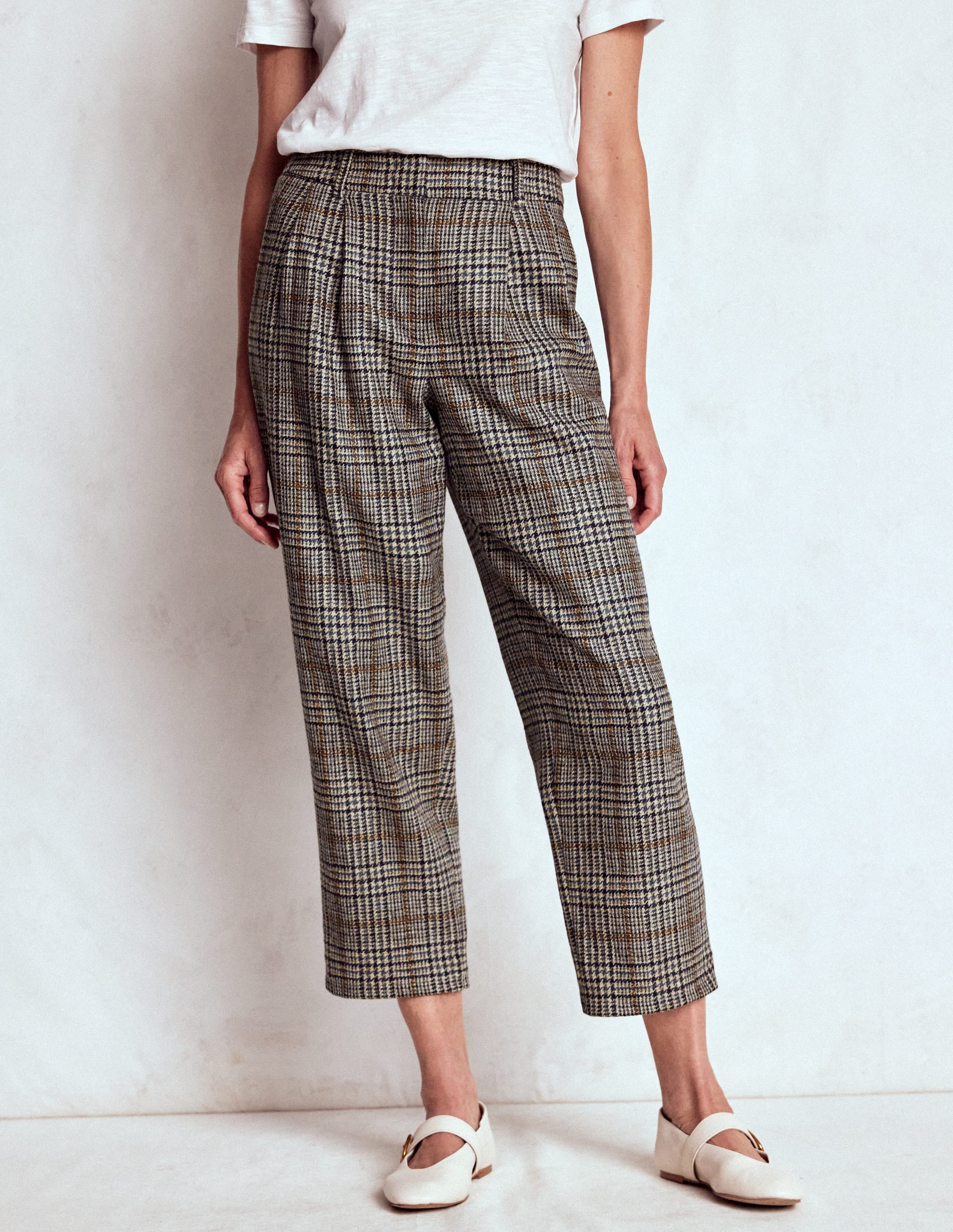 Bloomsbury Wool Trousers-Blue and Grey Prince of Wales - Image 4