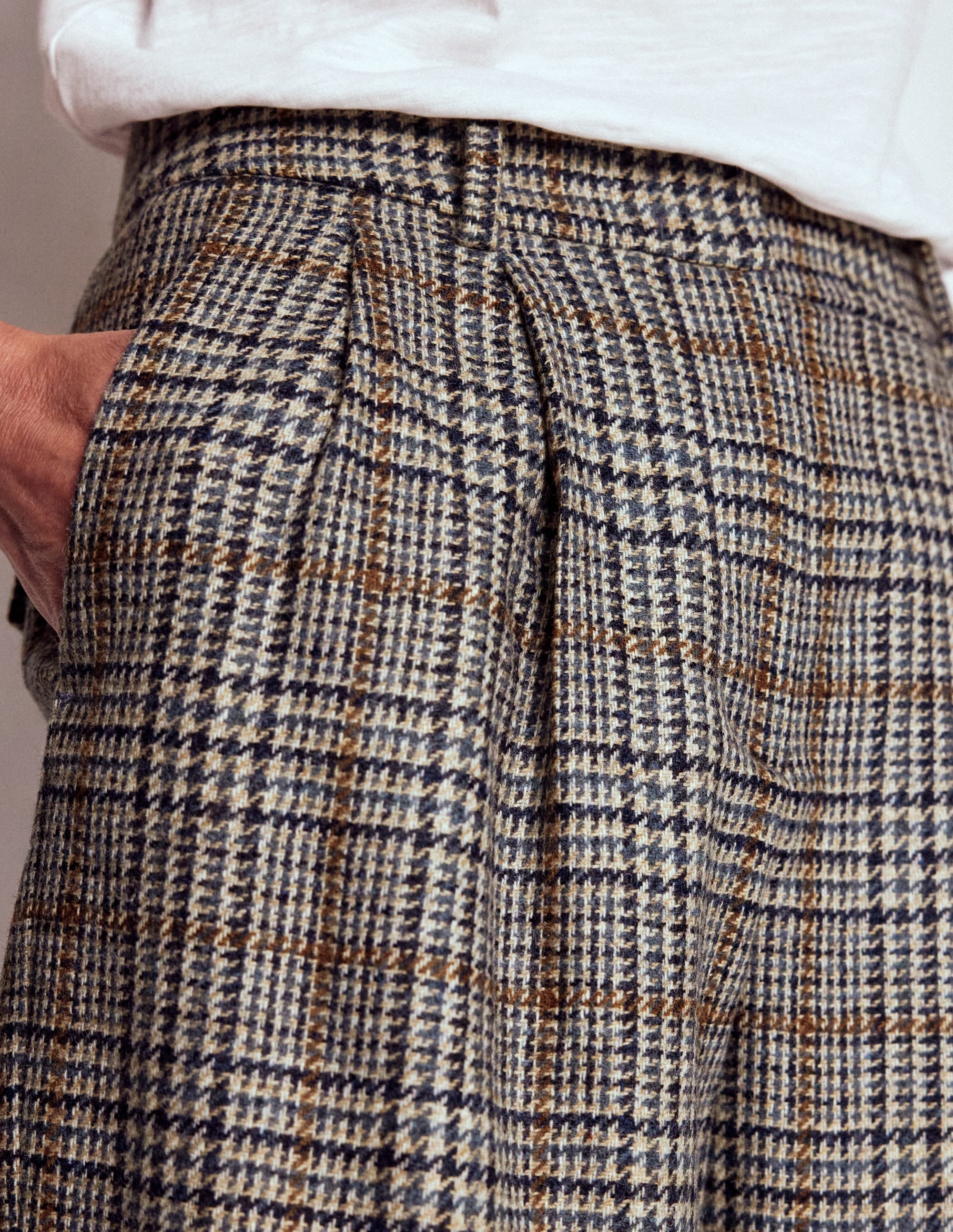 Bloomsbury Wool Trousers-Blue and Grey Prince of Wales - Image 5