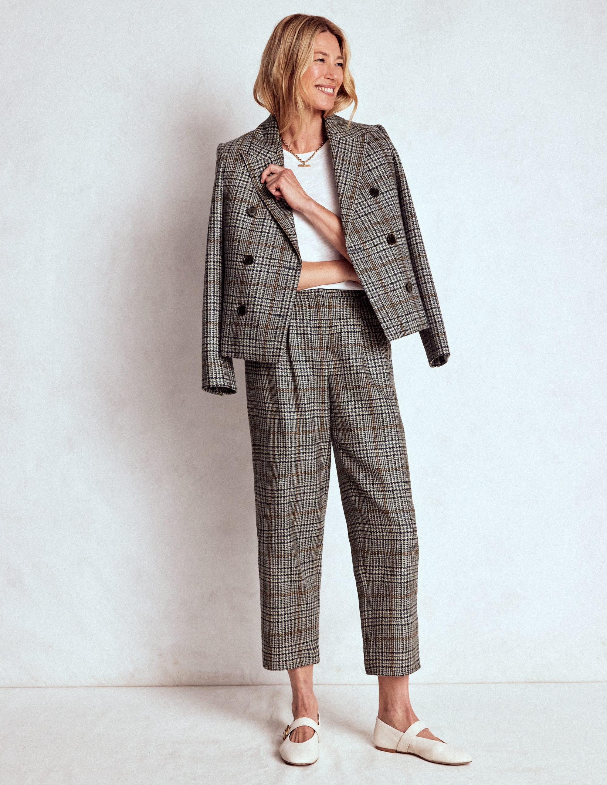 Bloomsbury Wool Trousers-Blue and Grey Prince of Wales - Image 6