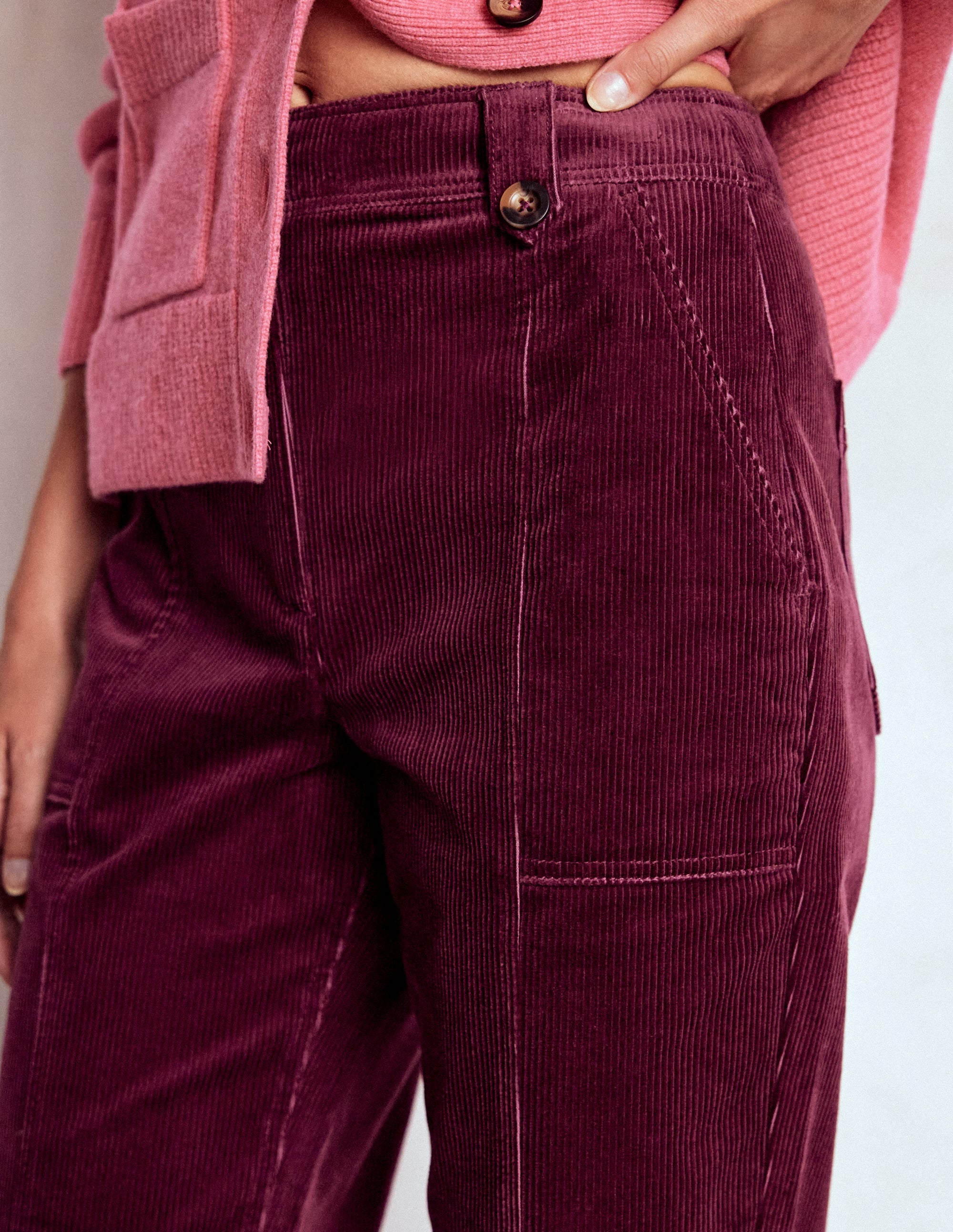 Pimlico Cord Trousers-Deep Wisteria - Image 2