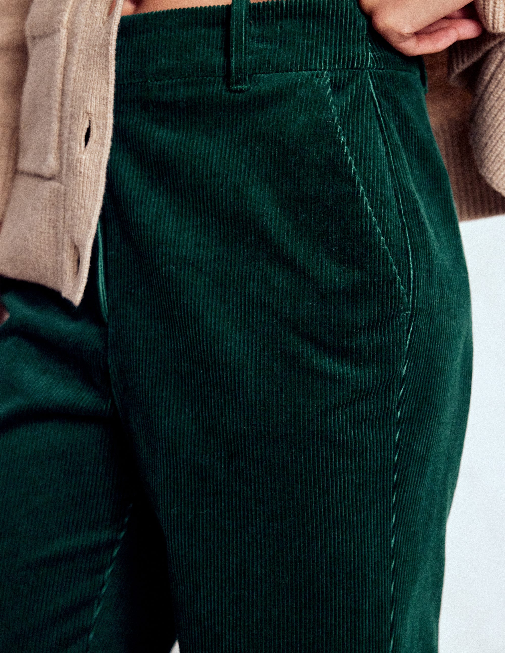 Canonbury Cord Trousers-Emerald Night - Image 2