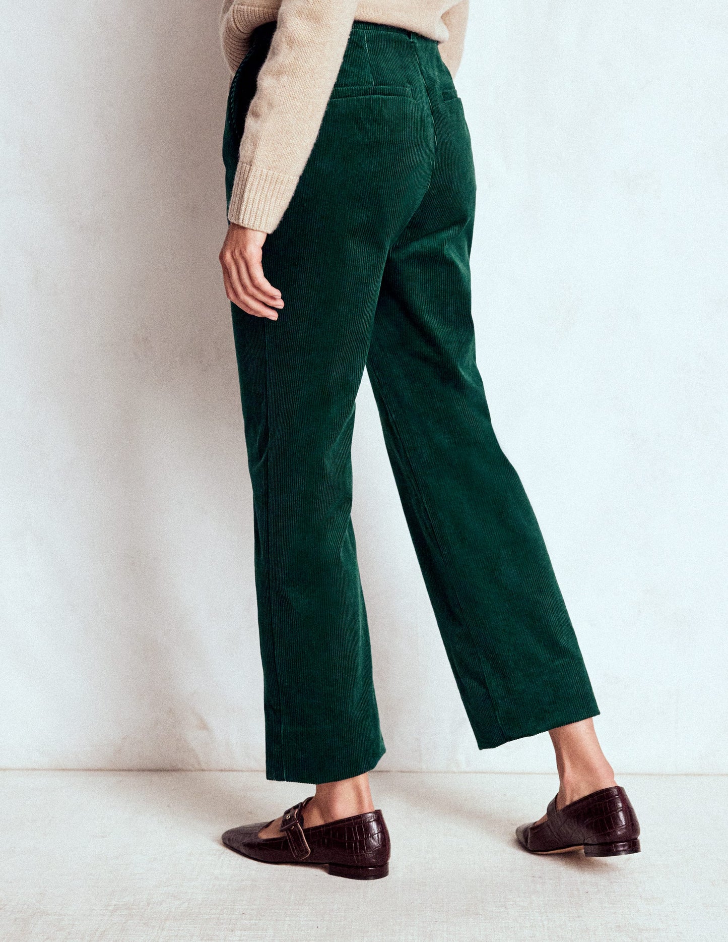 Canonbury Cord Trousers-Emerald Night