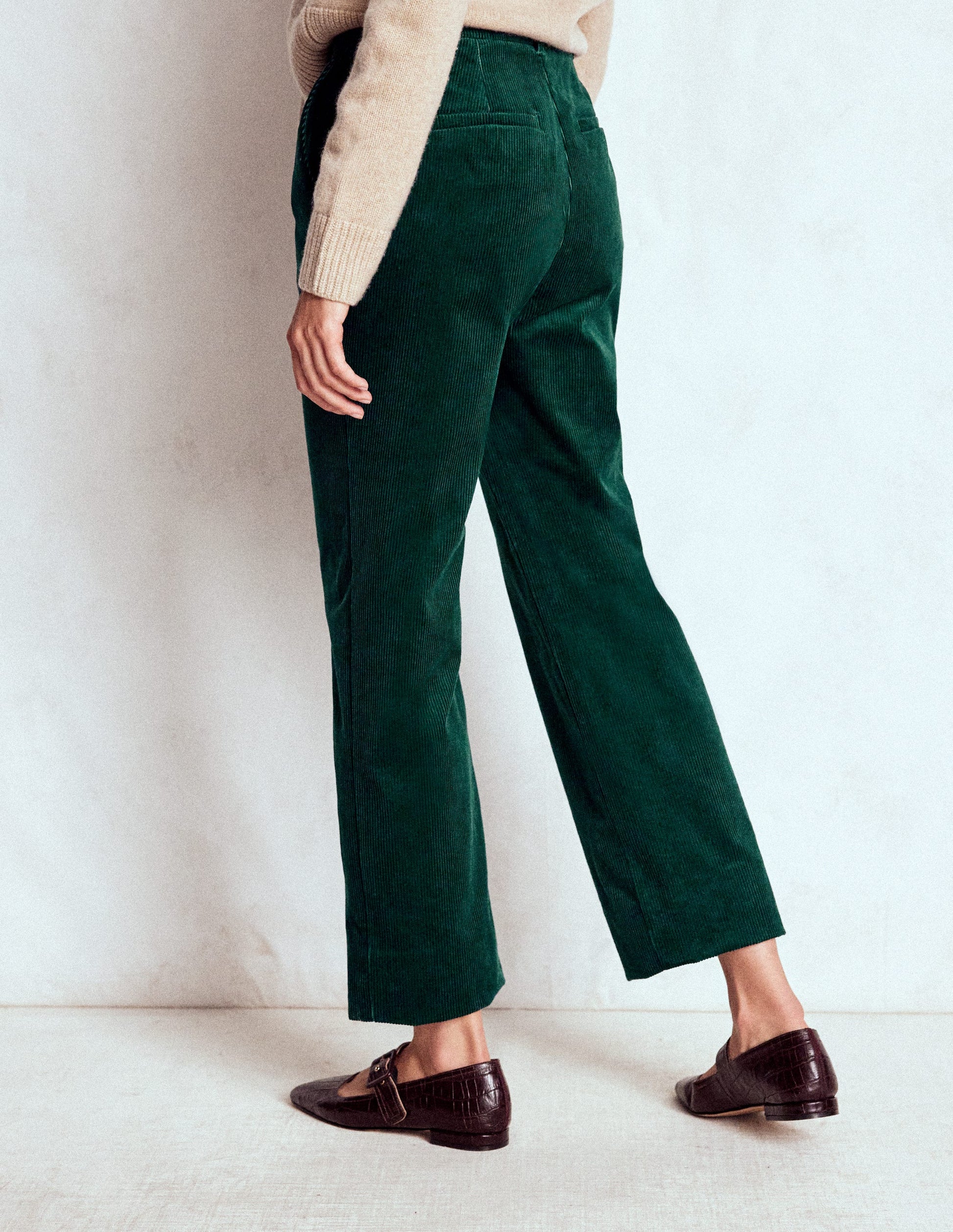 Canonbury Cord Trousers-Emerald Night-3
